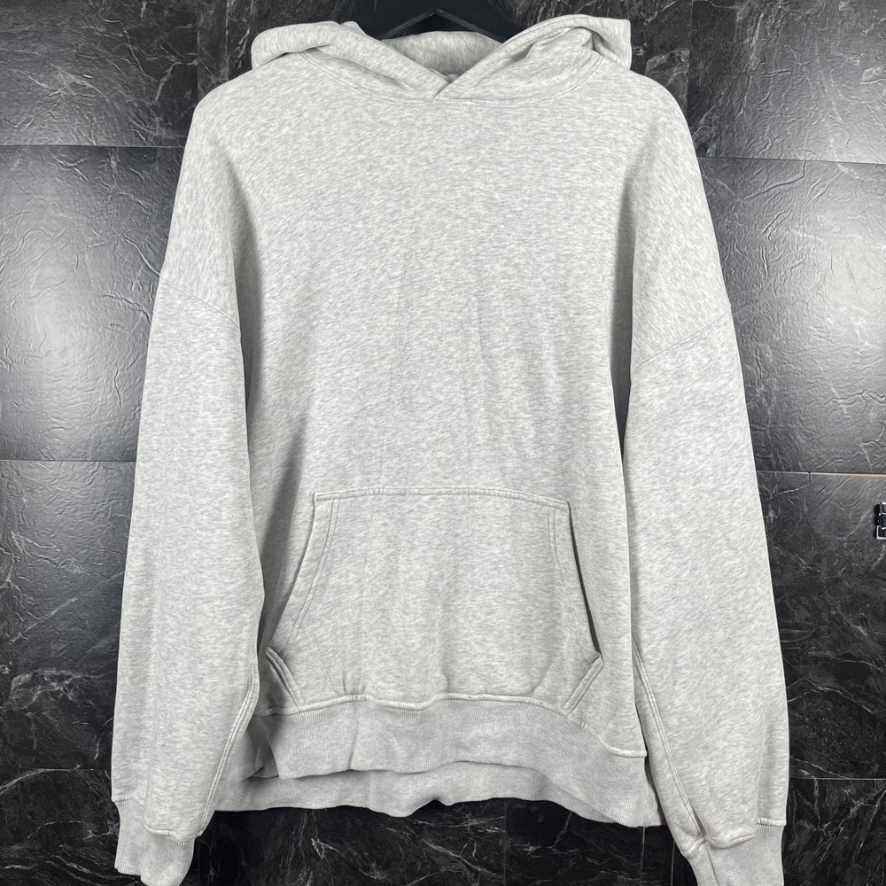 Abercrombie&Fitch Men's Grey Soft Fleece A&F Hoodie Large